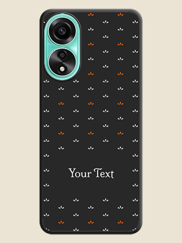 Custom Simple Pattern With Custom Text On Space Black Personalized Soft Matte Phone Covers - Oppo A78 4G - alternate view