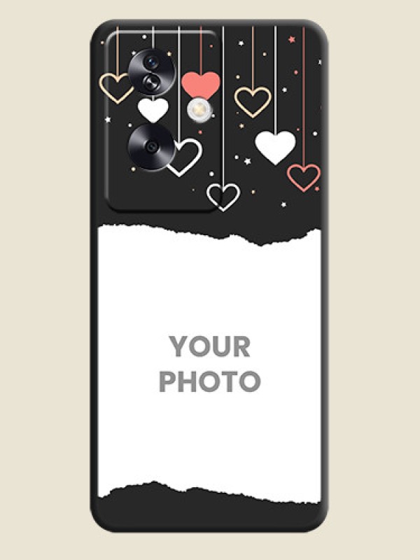 Custom Love Hangings with Splash Wave Picture On Space Black Custom Soft Matte Mobile Back Cover - Oppo A79 5G - alternate view