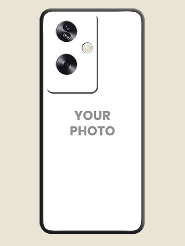 Custom Full Single Pic Upload On Space Black Custom Soft Matte Mobile Back Cover - Oppo A79 5G - alternate view