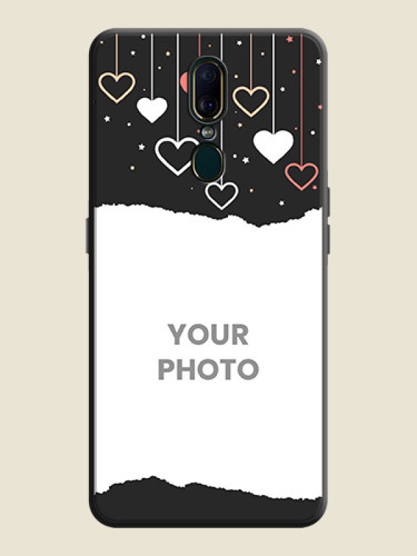 Custom Love Hangings with Splash Wave Picture on Space Black Custom Soft Matte Phone Back Cover - Oppo A9 - alternate view