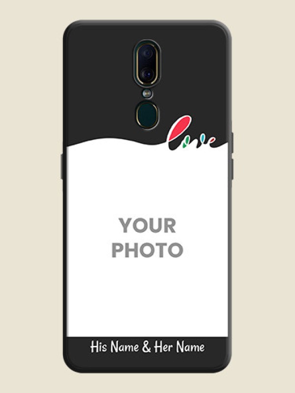 Custom Fall in Love Pattern with Picture on Photo on Space Black Soft Matte Mobile Case - Oppo A9 - alternate view