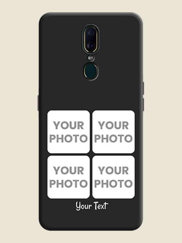 Custom Floral Art with 6 Image Holder - Photo on Space Black Soft Matte Mobile Case - Oppo F11 - alternate view