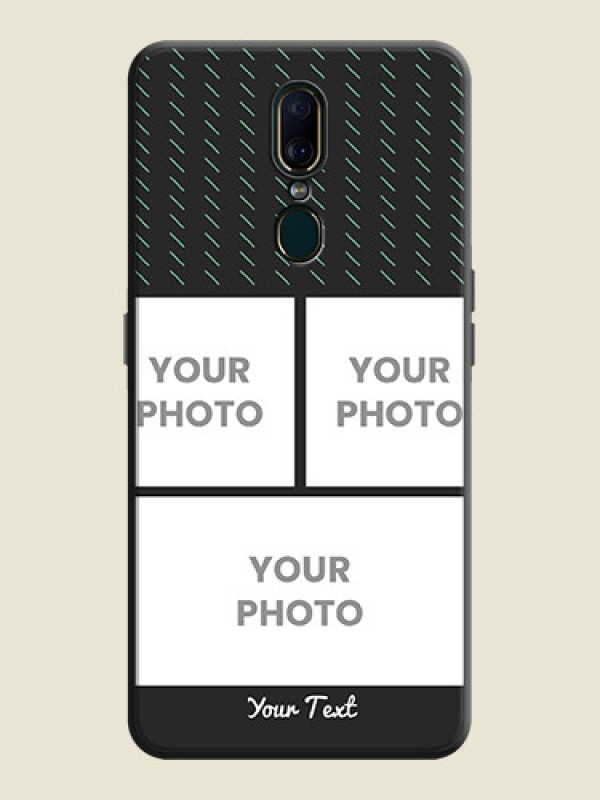 Custom Cross Dotted Pattern with 2 Image Holder  on Personalised Space Black Soft Matte Cases - Oppo F11 - alternate view