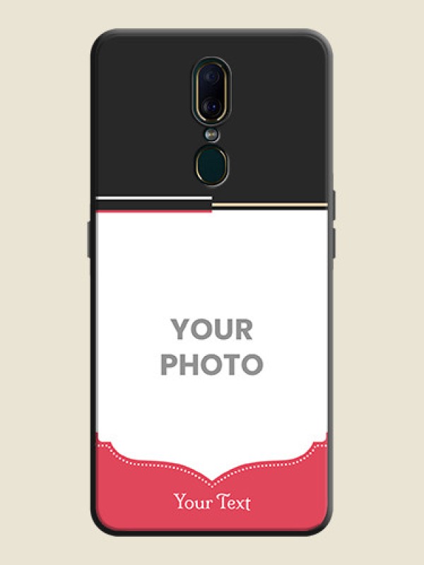 Custom Classic Plain Design with Name - Photo on Space Black Soft Matte Phone Cover - Oppo F11 - alternate view
