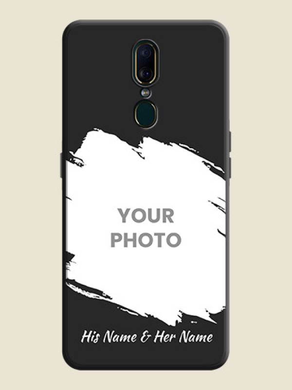 Custom Grunge Brush Strokes - Photo on Space Black Soft Matte Back Cover - Oppo F11 - alternate view