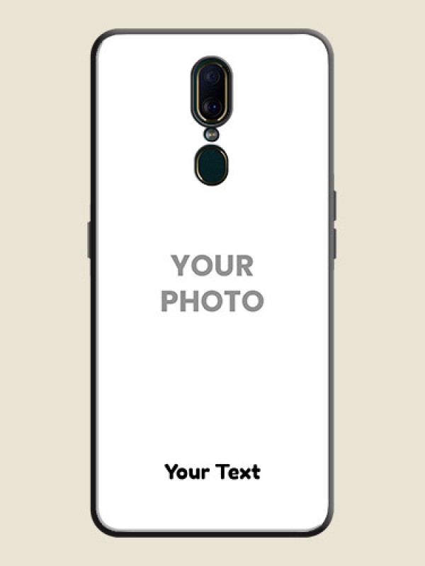 Custom Full Single Pic Upload With Text On Space Black Personalized Soft Matte Phone Covers -Oppo F11 - alternate view