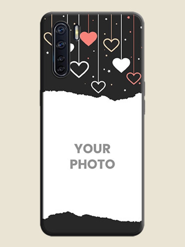 Custom Love Hangings with Splash Wave Picture on Space Black Custom Soft Matte Phone Back Cover - Oppo F15 - alternate view