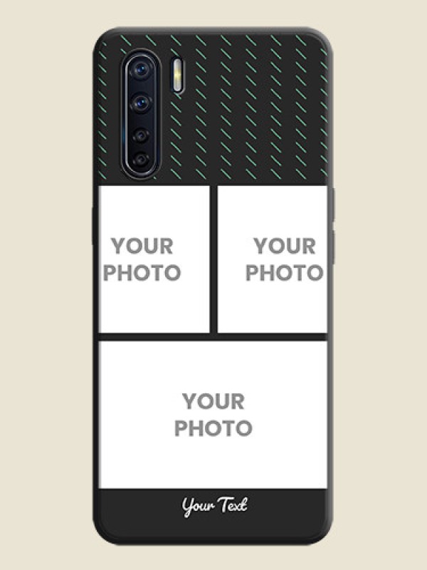 Custom Cross Dotted Pattern with 2 Image Holder  on Personalised Space Black Soft Matte Cases - Oppo F15 - alternate view