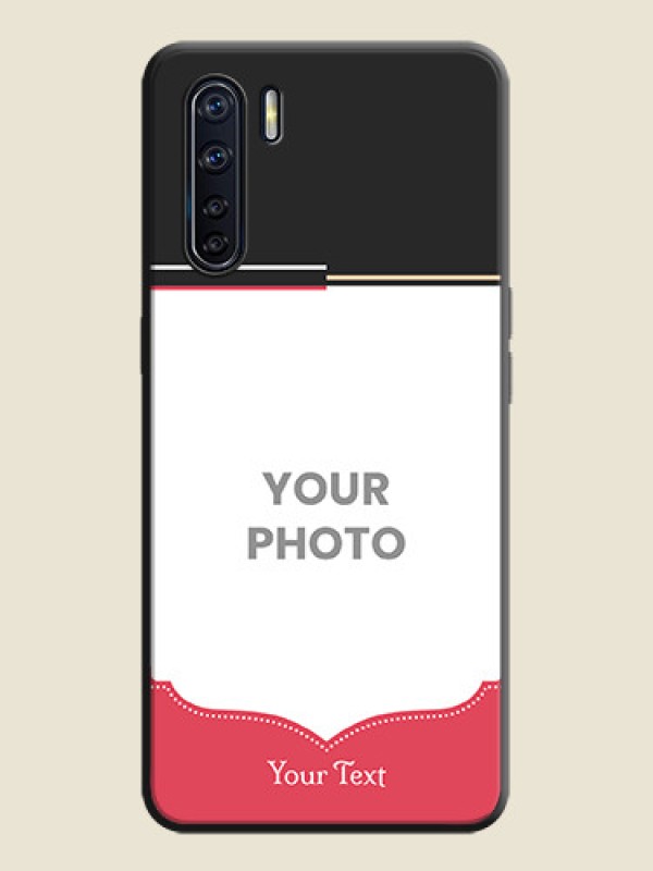 Custom Classic Plain Design with Name - Photo on Space Black Soft Matte Phone Cover - Oppo F15 - alternate view