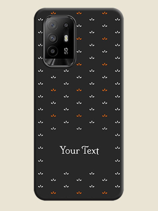 Custom Simple Pattern With Custom Text On Space Black Personalized Soft Matte Phone Covers -Oppo F19 Pro Plus 5G - alternate view