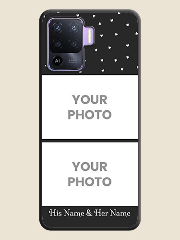 Custom Miniature Love Symbols with Name on Space Black Custom Soft Matte Back Cover - Oppo F19 Pro - alternate view