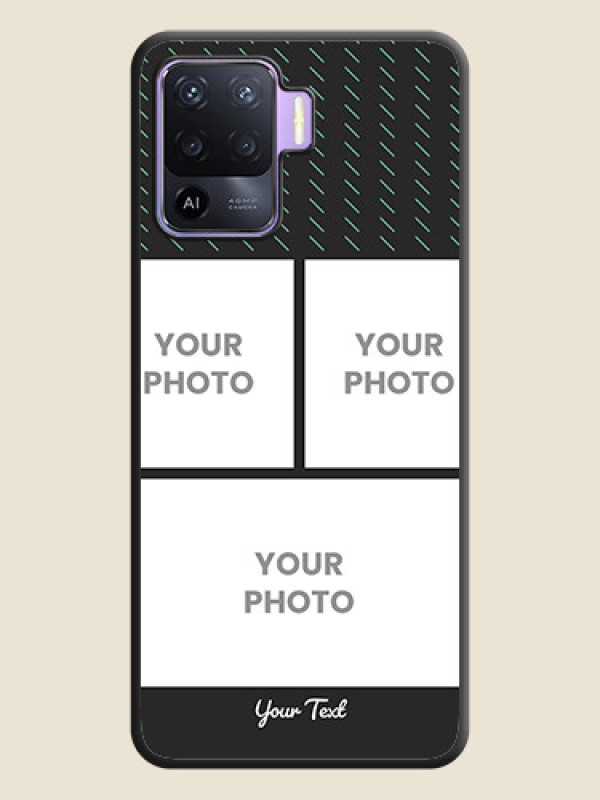 Custom Cross Dotted Pattern with 2 Image Holder  on Personalised Space Black Soft Matte Cases - Oppo F19 Pro - alternate view