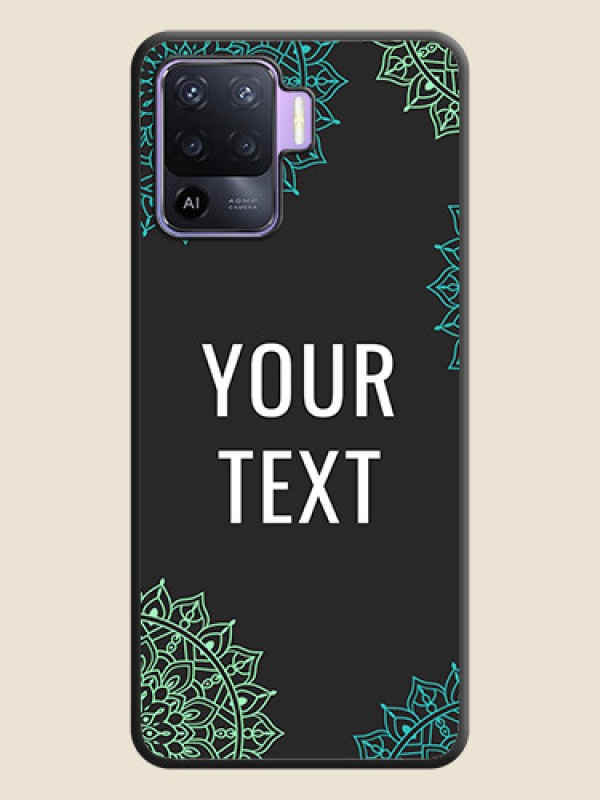 Custom Your Name with Floral Design on Space Black Custom Soft Matte Back Cover - Oppo F19 Pro - alternate view