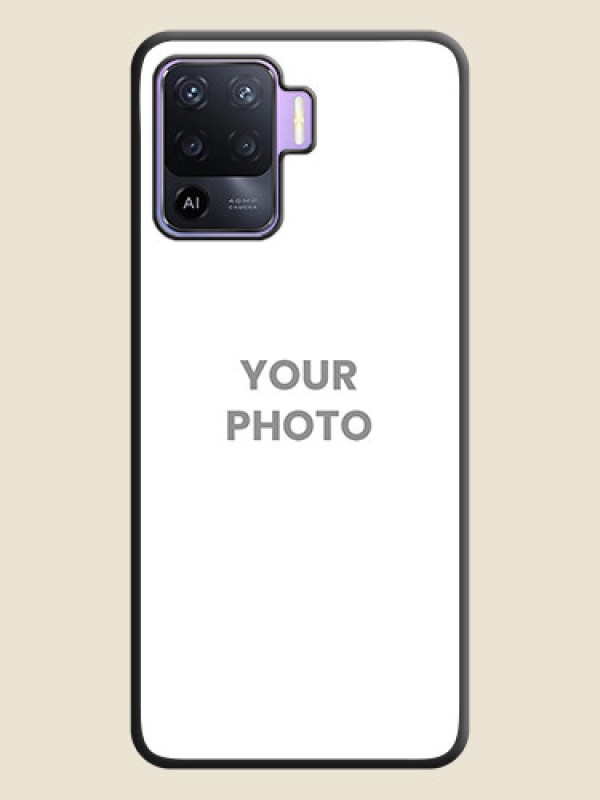 Custom Full Single Pic Upload On Space Black Personalized Soft Matte Phone Covers -Oppo F19 Pro - alternate view