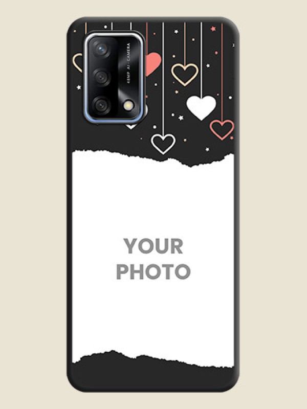 Custom Love Hangings with Splash Wave Picture on Space Black Custom Soft Matte Phone Back Cover - Oppo F19 - alternate view