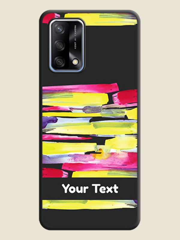 Custom Brush Coloured on Space Black Personalized Soft Matte Phone Covers - Oppo F19 - alternate view