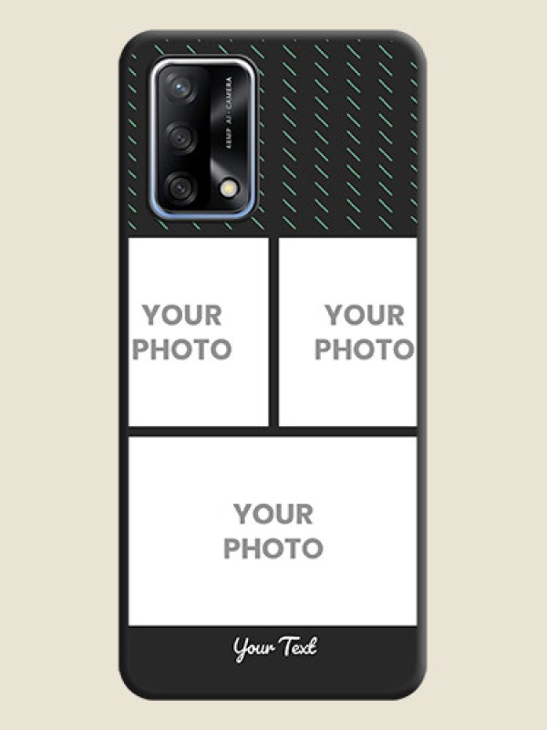 Custom Cross Dotted Pattern with 2 Image Holder  on Personalised Space Black Soft Matte Cases - Oppo F19 - alternate view