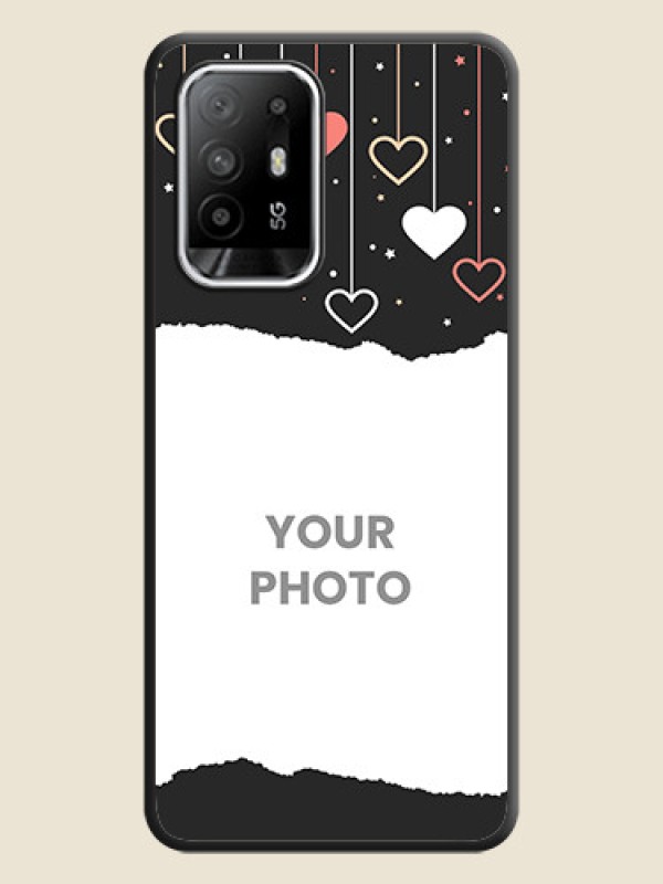 Custom Love Hangings with Splash Wave Picture on Space Black Custom Soft Matte Phone Back Cover - Oppo F19s - alternate view