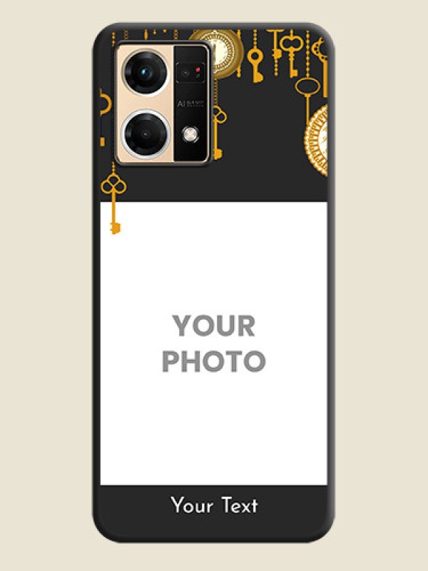 Custom Decorative Design with Text on Space Black Custom Soft Matte Back Cover - Oppo F21 Pro 4G - alternate view