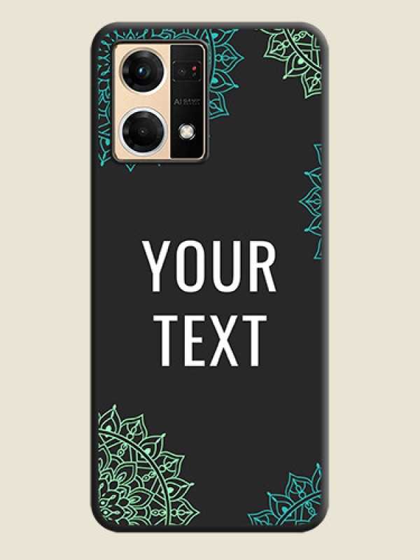 Custom Your Name with Floral Design on Space Black Custom Soft Matte Back Cover - Oppo F21 Pro 4G - alternate view
