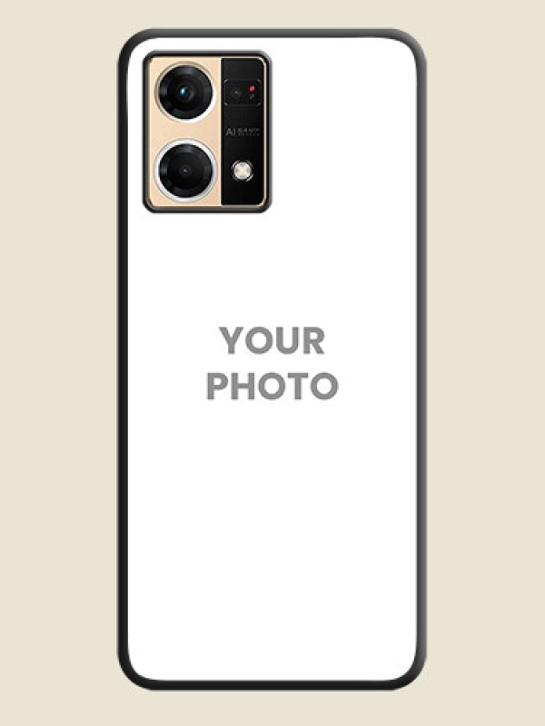 Custom Full Single Pic Upload On Space Black Personalized Soft Matte Phone Covers -Oppo F21 Pro 4G - alternate view