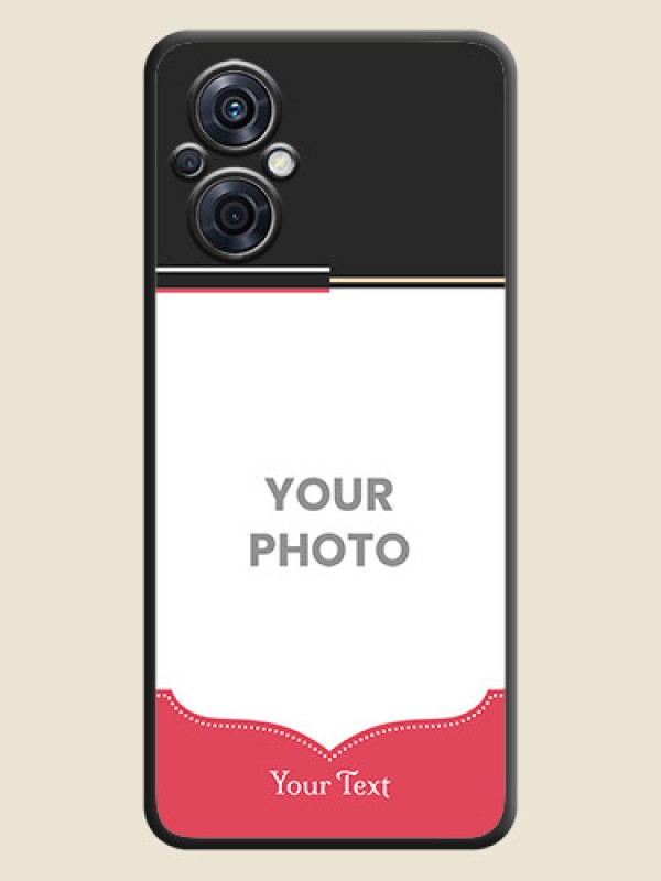 Custom Classic Plain Design with Name on Photo on Space Black Soft Matte Phone Cover - Oppo F21 Pro 5G - alternate view