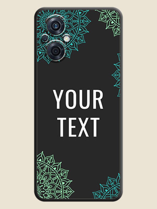 Custom Your Name with Floral Design on Space Black Custom Soft Matte Back Cover - Oppo F21s Pro 5G - alternate view