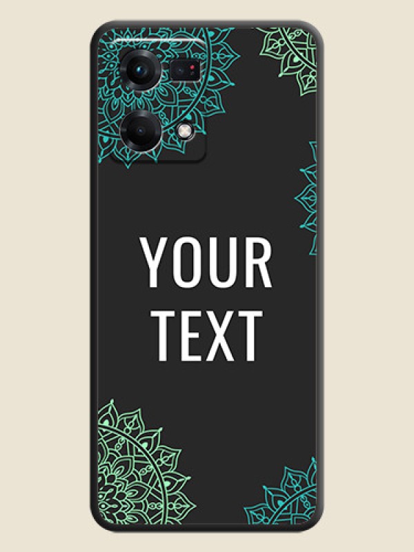 Custom Your Name with Floral Design on Space Black Custom Soft Matte Back Cover - Oppo F21s Pro - alternate view