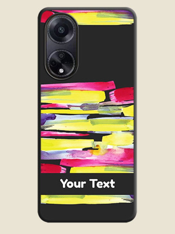 Custom Brush Coloured on Space Black Personalized Soft Matte Phone Covers - Oppo F23 5G - alternate view