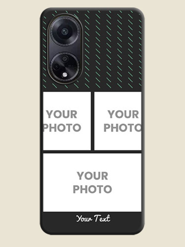 Custom Cross Dotted Pattern with 2 Image Holder on Personalised Space Black Soft Matte Cases - Oppo F23 5G - alternate view