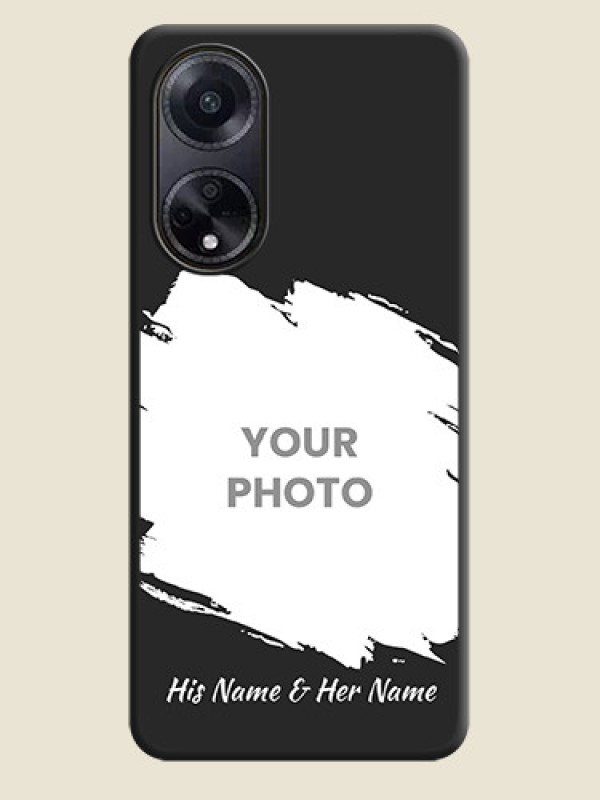 Custom Grunge Brush Strokes - Photo on Space Black Soft Matte Back Cover - Oppo F23 5G - alternate view