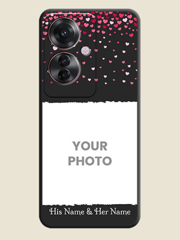 Custom Fall in Love with Your Partner on Photo On Space Black Custom Soft Matte Mobile Back Cover - Oppo F25 Pro 5G - alternate view
