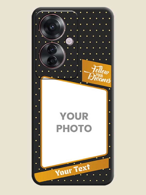 Custom Follow Your Dreams with White Dots On Space Black Custom Soft Matte Mobile Back Cover - Oppo F25 Pro 5G - alternate view