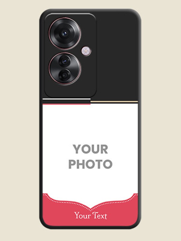 Custom Classic Plain Design with Name On Space Black Custom Soft Matte Mobile Back Cover - Oppo F25 Pro 5G - alternate view