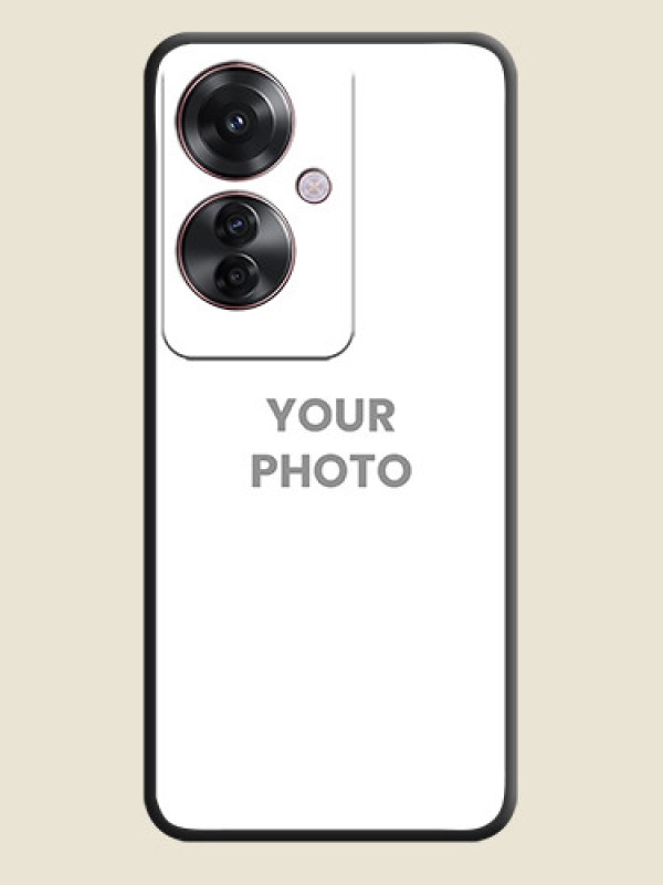 Custom Full Single Pic Upload On Space Black Custom Soft Matte Mobile Back Cover - Oppo F25 Pro 5G - alternate view