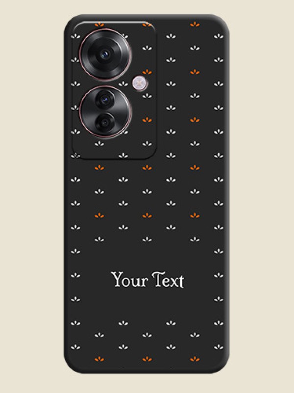 Custom Simple Pattern With Custom Text On Space Black Custom Soft Matte Mobile Back Cover - Oppo F25 Pro 5G - alternate view