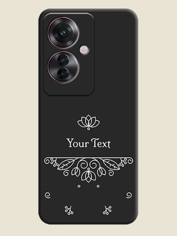 Custom Lotus Garden Custom Text On Space Black Custom Soft Matte Mobile Back Cover - Oppo F25 Pro 5G - alternate view