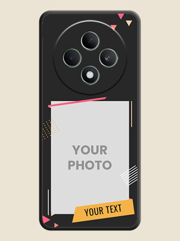 Custom Photo Frame with Triangle Small Dots on Photo On Space Black Custom Soft Matte Mobile Back Cover - Oppo F27 5G - alternate view