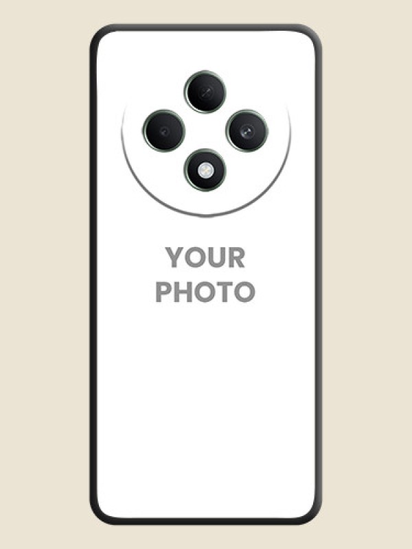 Custom Full Single Pic Upload On Space Black Custom Soft Matte Mobile Back Cover - Oppo F27 5G - alternate view