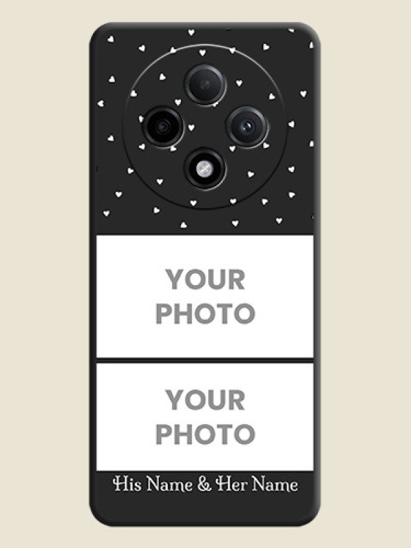 Custom Miniature Love Symbols with Name On Space Black Custom Soft Matte Mobile Back Cover - Oppo F27 Pro Plus 5G - alternate view