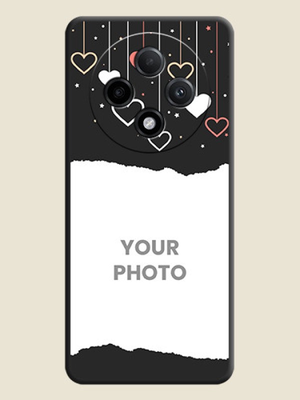 Custom Love Hangings with Splash Wave Picture On Space Black Custom Soft Matte Mobile Back Cover - Oppo F27 Pro Plus 5G - alternate view