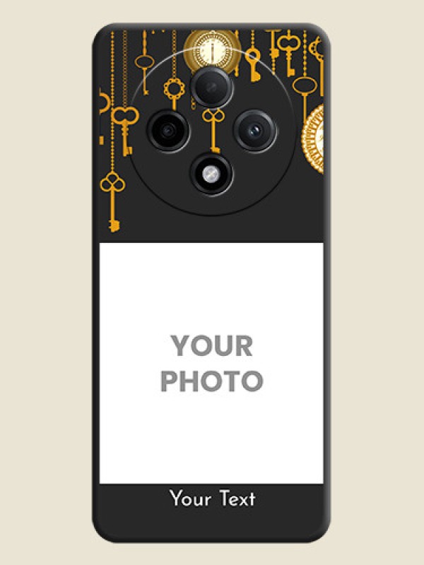 Custom Decorative Design with Text On Space Black Custom Soft Matte Mobile Back Cover - Oppo F27 Pro Plus 5G - alternate view