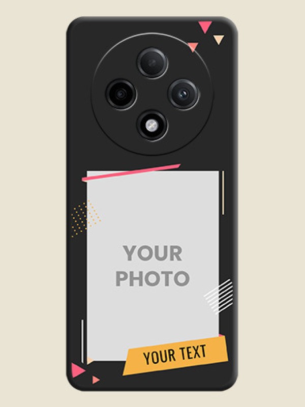 Custom Photo Frame with Triangle Small Dots on Photo On Space Black Custom Soft Matte Mobile Back Cover - Oppo F27 Pro Plus 5G - alternate view