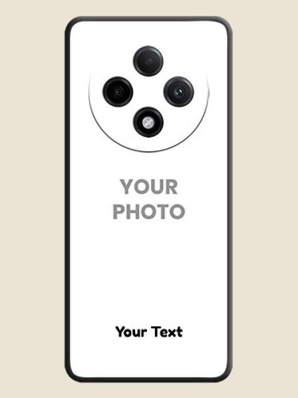 Custom Full Single Pic Upload With Text On Space Black Custom Soft Matte Mobile Back Cover - Oppo F27 Pro Plus 5G - alternate view