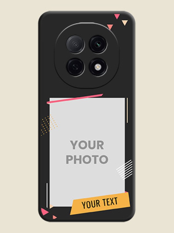 Custom Photo Frame with Triangle Small Dots on Photo On Space Black Custom Soft Matte Mobile Back Cover - Oppo F29 5G - alternate view