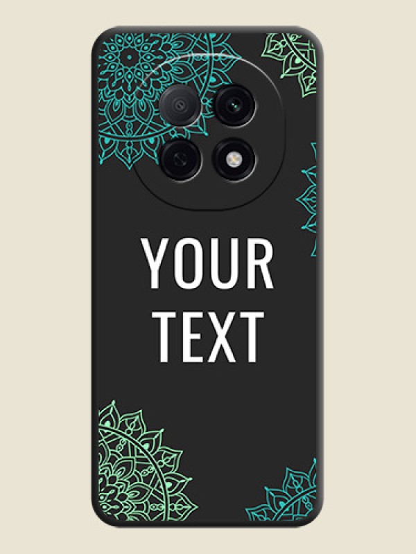 Custom Your Name with Floral Design On Space Black Custom Soft Matte Mobile Back Cover - Oppo F29 5G - alternate view