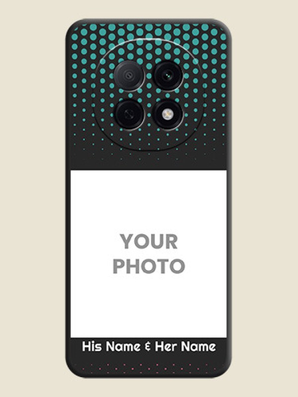 Custom Faded Dots with Grunge Photo Frame and Text On Space Black Custom Soft Matte Mobile Back Cover - Oppo F29 5G - alternate view