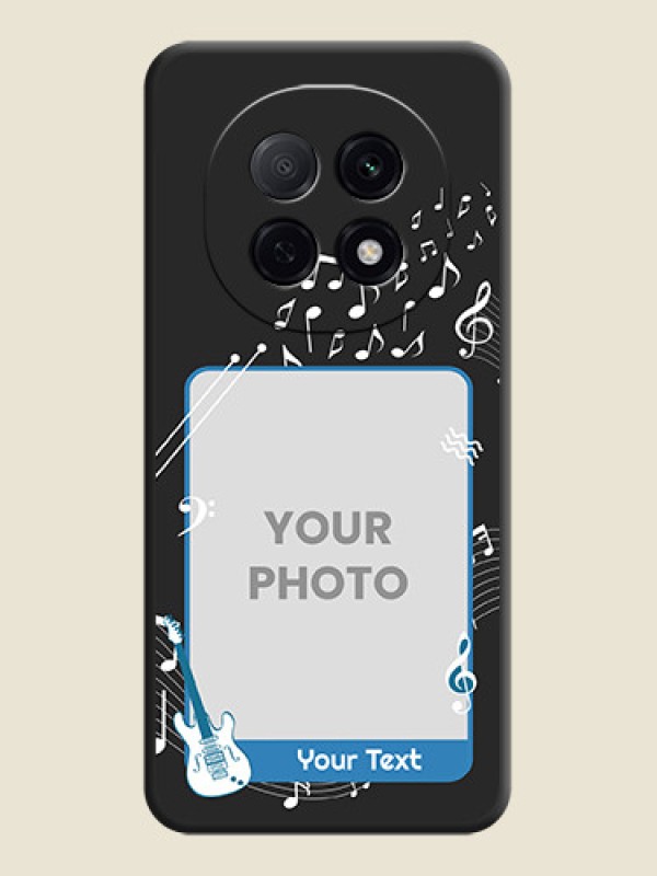 Custom Musical Theme Design with Text on Photo On Space Black Custom Soft Matte Mobile Back Cover - Oppo F29 Pro 5G - alternate view