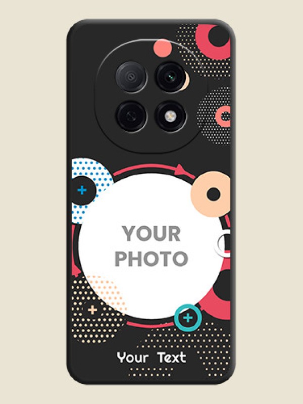Custom Multicoloured Round Image On Space Black Custom Soft Matte Mobile Back Cover - Oppo F29 Pro 5G - alternate view