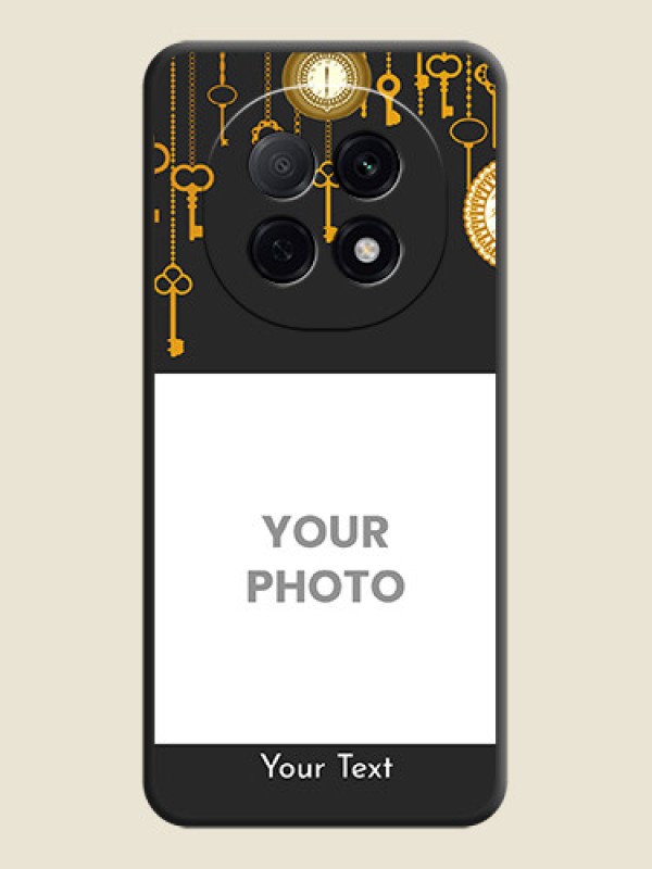 Custom Decorative Design with Text On Space Black Custom Soft Matte Mobile Back Cover - Oppo F29 Pro 5G - alternate view